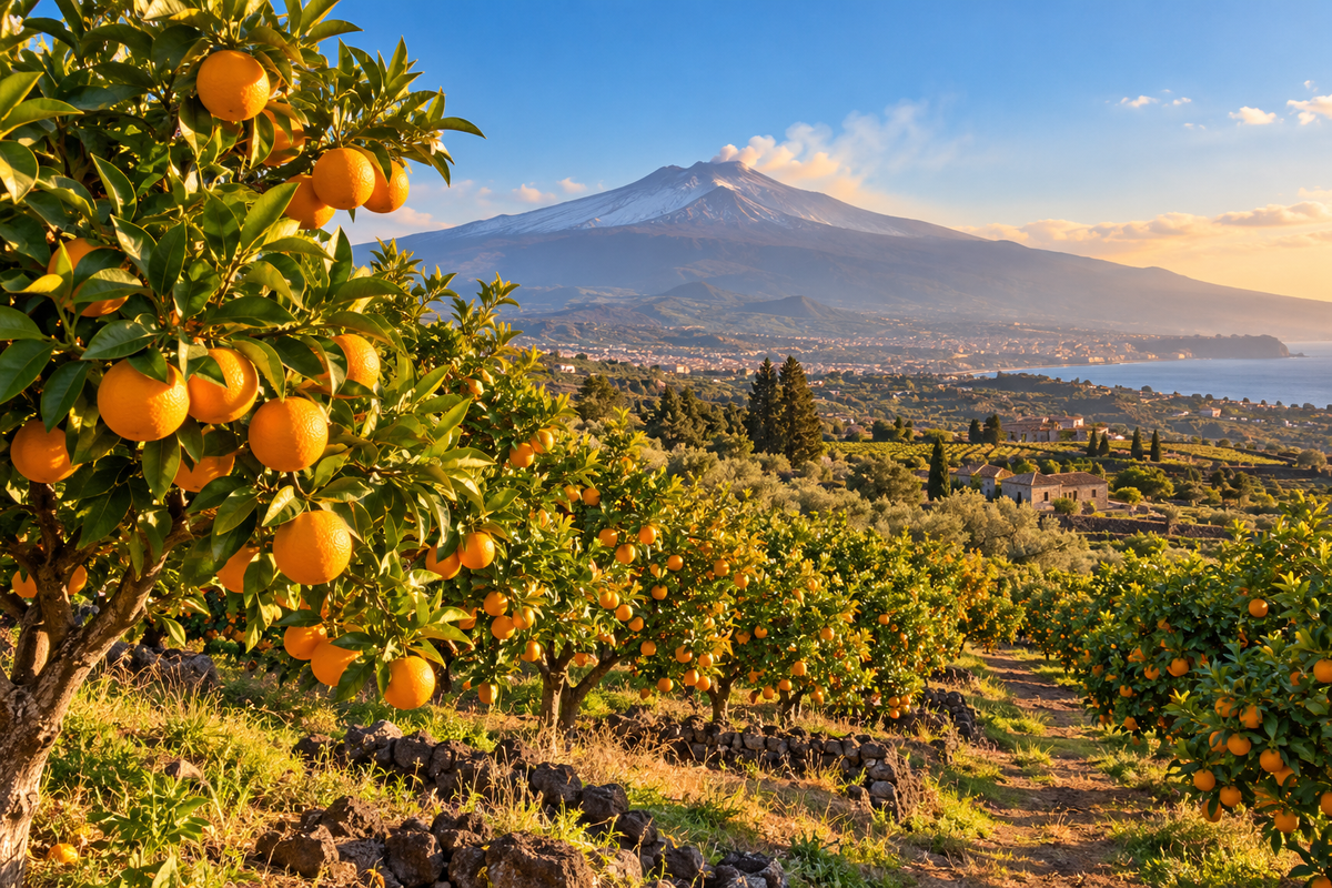 Il nostro aranceto alle pendici dell'Etna